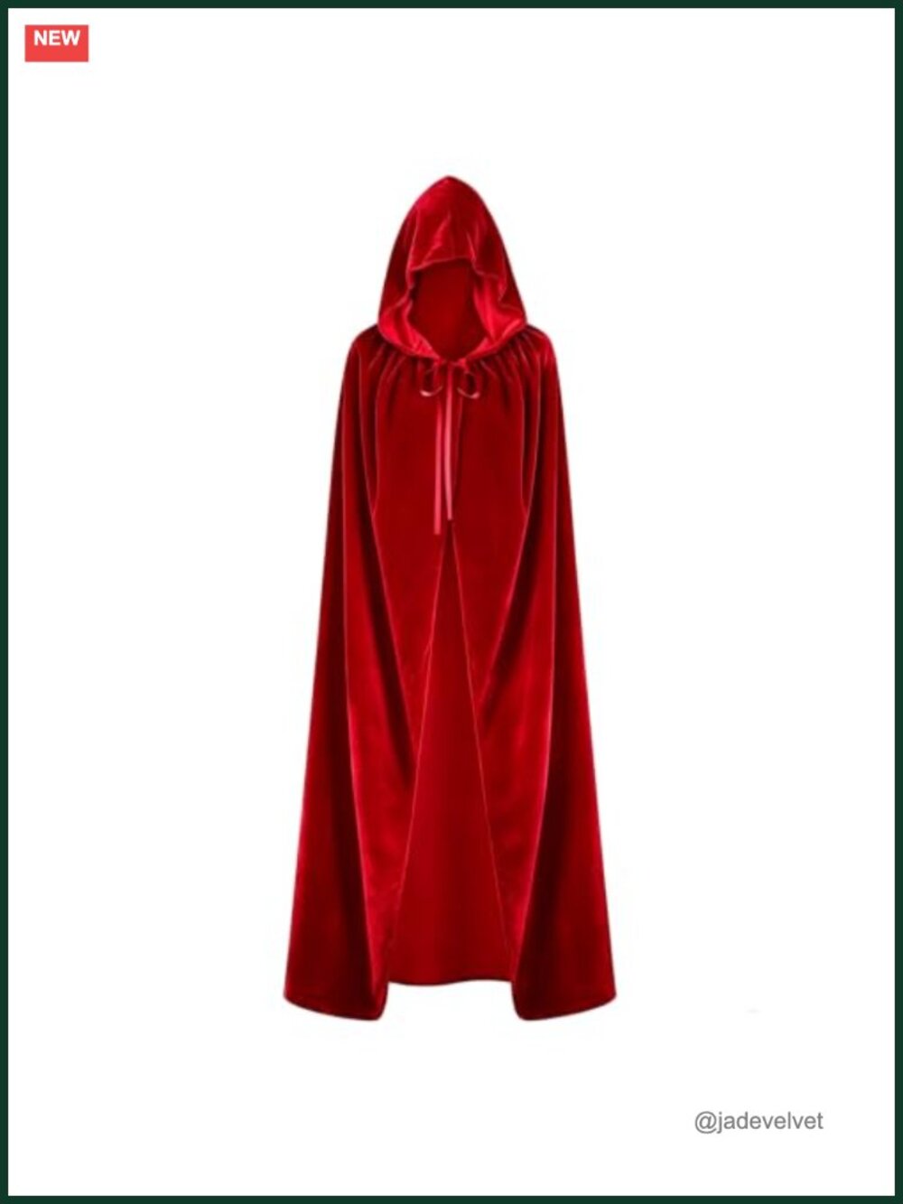 Velvet Hooded Cloak Cape Unisex Halloween Cosplay Costume